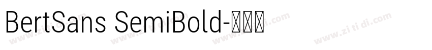 BertSans SemiBold字体转换